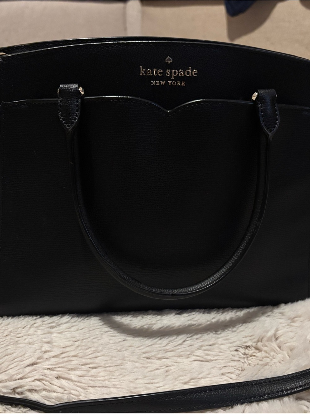 Kate Spade Black Leather Tote Bag